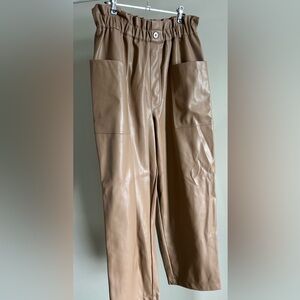 Women's Tan High-Waisted Pants